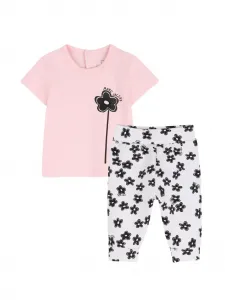 Спортивный костюм с цветочным принтом Marc Jacobs Kids, розовый