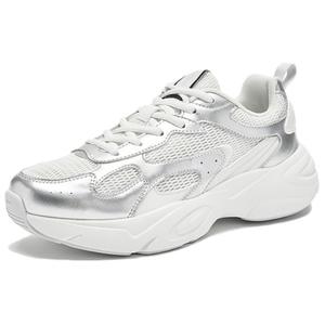 Устойчивые к истиранию низкие повседневные туфли Rebound, женские, серебристые QIAODAN, Silver