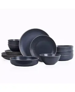 Набор столовых приборов Lauren из 16 предметов, сервиз на 4 персоны Stone Lain, charcoal