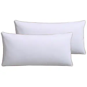 Подушка с гусиным пером Kalle Наполнение: гусиное перо-пух Комплект эконом, 2 шт., 2 шт., легкий уход! Ribeco, белый