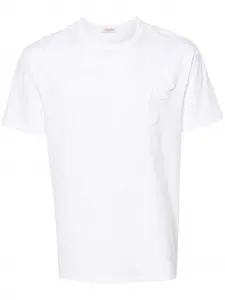 Футболка с цветочной аппликацией VALENTINO GARAVANI, белый