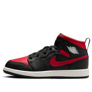 Кроссовки (PS) Air Jordan 1 Mid 'Bred Twist', черный