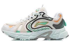 Кроссовки женские с низким верхом стандартные белые/темно-серо-зеленые Lining