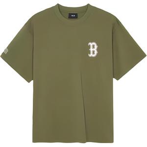 Футболка унисекс армейского зеленого цвета MLB