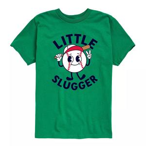 Бейсбольная футболка с рисунком Little Slugger для мальчиков 8–20 лет Licensed Character, зеленый