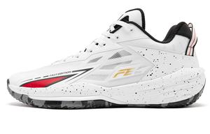 QIAODAN Баскетбольные кроссовки FETEAM Jordan с низким верхом, амортизирующие, противоскользящие и износостойкие, мужские, белые, черные