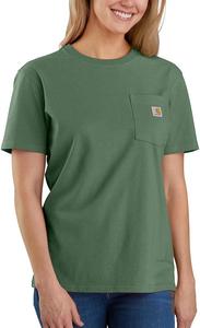 Carhartt женская футболка с карманом, свободный крой, плотная ткань, короткий рукав, Frosted Balsam