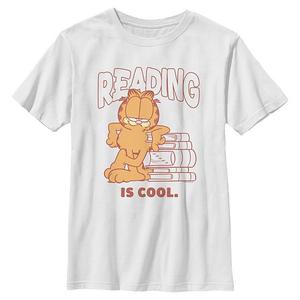 Футболка с принтом Garfield reading is cool для мальчиков 6-20 Nickelodeon