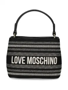 Сумка-шоппер с вышитым логотипом Love Moschino, черный