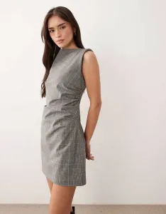 Синее платье мини со сборками ASOS DESIGN