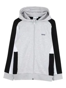 Толстовка с логотипом BOSS Kidswear, серый