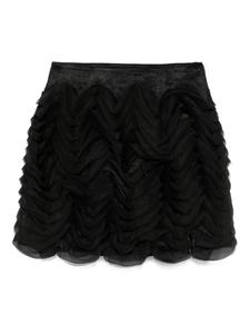 Мини-юбка с оборками HUI MILANO, черный