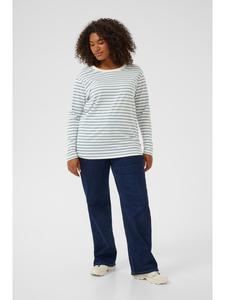 Рубашка с длинными рукавами KCwinni свободного кроя в цвете Ant. White / Windward Stripe KAFFE curve