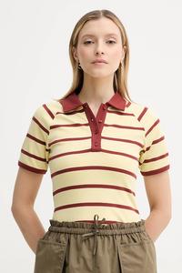 Хлопковая поло Saamy Samsoe Samsoe, желтый