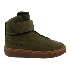 Женские кроссовки на платформе и кожаном ремешке со шнуровкой среднего размера 364588 01 Puma, зеленый