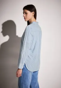 Блузка на пуговицах gestreifte из жатого хлопка Cecil, Blau