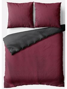 Современное плюшевое постельное белье на молнии - однотонное и двустороннее красного цвета COFI 1453, 200 x 200 см