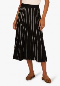 Юбка Adrianna Papell PINSTRIPE, Black/Cream/Black