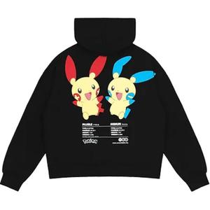 Толстовка Pokemon X Plusle Minun Vandy The Pink, черный