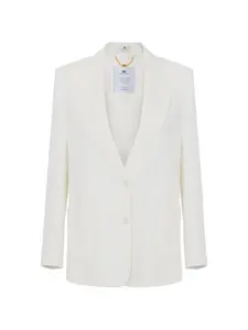 Куртка с вышитым карманом Elisabetta Franchi, белый