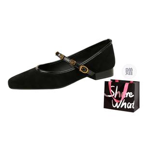 Повседневные однобортные туфли женские BIGTREE, Black+Shopping Bag