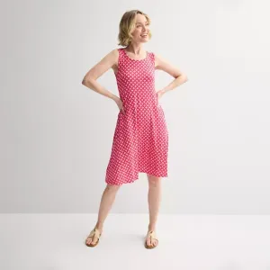 Женское свободное платье-майка без рукавов Croft & Barrow, цвет coral mod geo