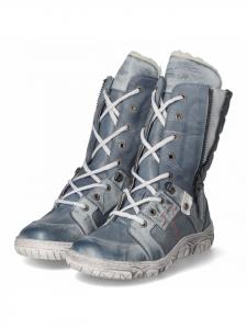 Ботинки на шнуровке синего цвета Krisbut