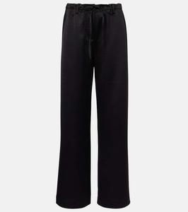 Брюки White Label Magnus широкого кроя из крепа Proenza Schouler, Black