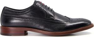 Мужские туфли Dune с крыльями (Wingtips) на плоской подошве Dune London, черный