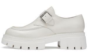 Туфли на платформе женские с низким верхом, белые Ash
