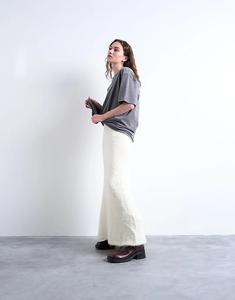 Трикотажная юбка Topshop в цвете «комод» пышная кремового цвета