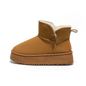 Теплые, износостойкие, нескользящие, короткие зимние ботинки для женщин Yang Nianhua, Brown