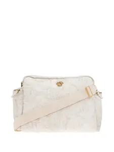 Сумка для смены подгузников с принтом Versace Kids, бежевый