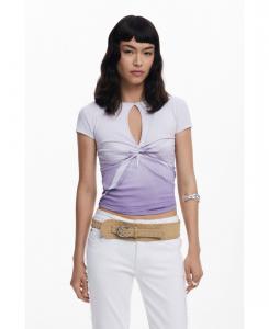 Женская футболка с коротким рукавом и разрезом Desigual, Pink