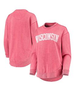 Женский свитшот-пуловер в винтажном стиле Red Wisconsin Badgers Pressbox, красный