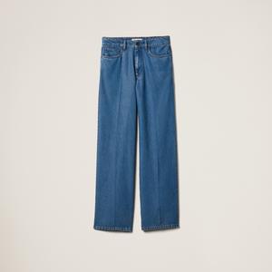 Джинсы из денима с пятью карманами MIU MIU, синий