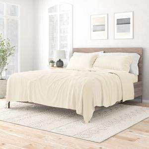 Комплект ультрамягких простыней Urban Loft из 4 предметов однотонных основных цветов, цвет Ivory