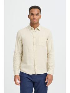 BLEND Льняная рубашка BHMLinex бежевого цвета