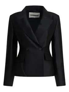 Двубортный пиджак Sandbeige, черный