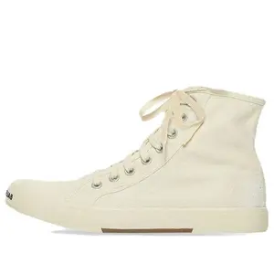 Кроссовки paris high top sneakers 'white destroyed cotton and white rubber' Balenciaga, белый