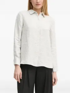 Рубашка с клетчатым принтом Theory, нейтральный