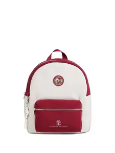 Рюкзак с карманом на молнии Brunello Cucinelli Kids, белый