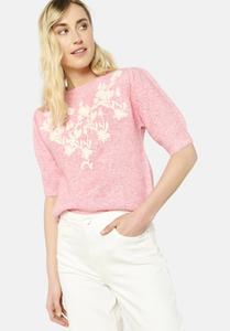 Футболка с принтом FLORAL EMBROIDERED LolaLiza, светло-розовый