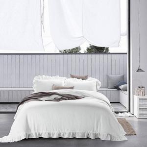 Комплект пододеяльников из французского льна с эффектом стирания, 3 предмета Wholinens, белый