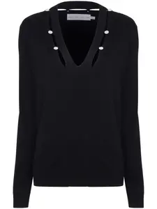 Джемпер Elsie в рубчик Proenza Schouler White Label, черный