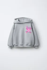 Худи с бантом barbie mattel Zara, серый