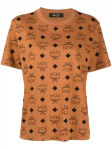 Футболка с принтом Maxi Monogram MCM, коричневый