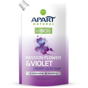 Пребиотик, кремообразное жидкое мыло «Пассифлора и фиалка», сменный блок, 400 мл Apart Natural