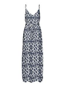 Длинное платье Vero Moda, белый/темно-синий