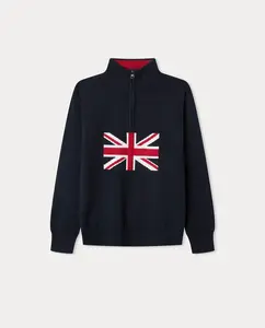 Детский свитер с флагом Hackett, темно-синий